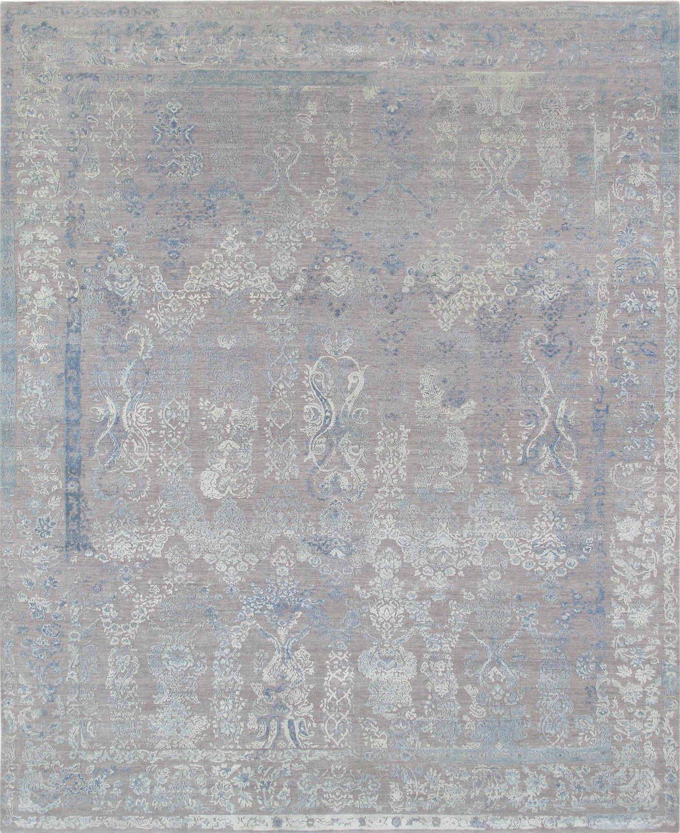 Canvello Transitional Hand - Knotted Silk & Wool Area Rug - 8'1" X 10' - Canvello