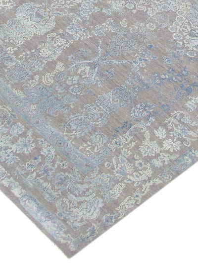 Canvello Transitional Hand - Knotted Silk & Wool Area Rug - 8'1" X 10' - Canvello