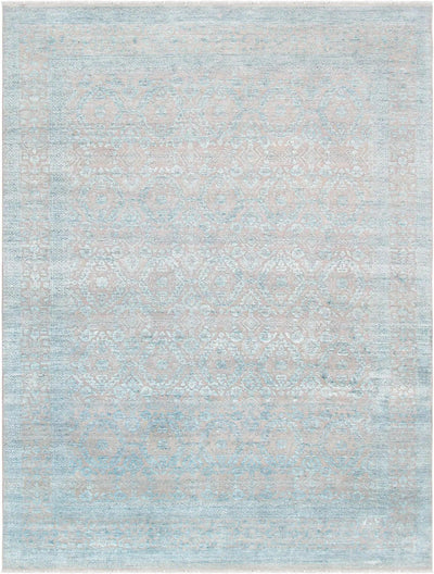 Canvello Transitional Hand - Knotted Silk & Wool Area Rug - 8'11" X 12' - Canvello