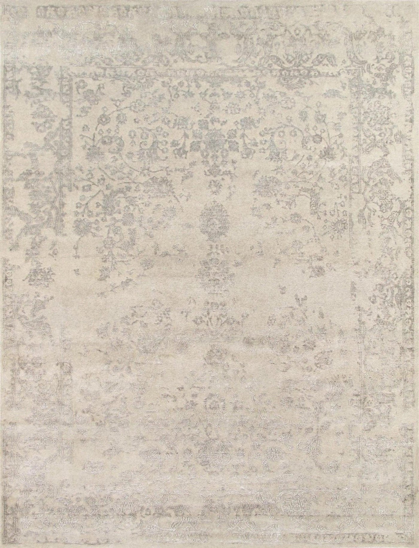 Canvello Transitional Hand - Knotted Silk & Wool Area Rug - 9' X 11'11" - Canvello