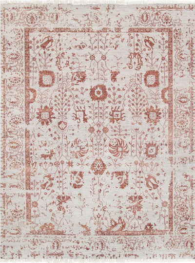 Canvello Transitional Hand - Knotted Silk & Wool Area Rug - 9'1" X 12'1" - Canvello