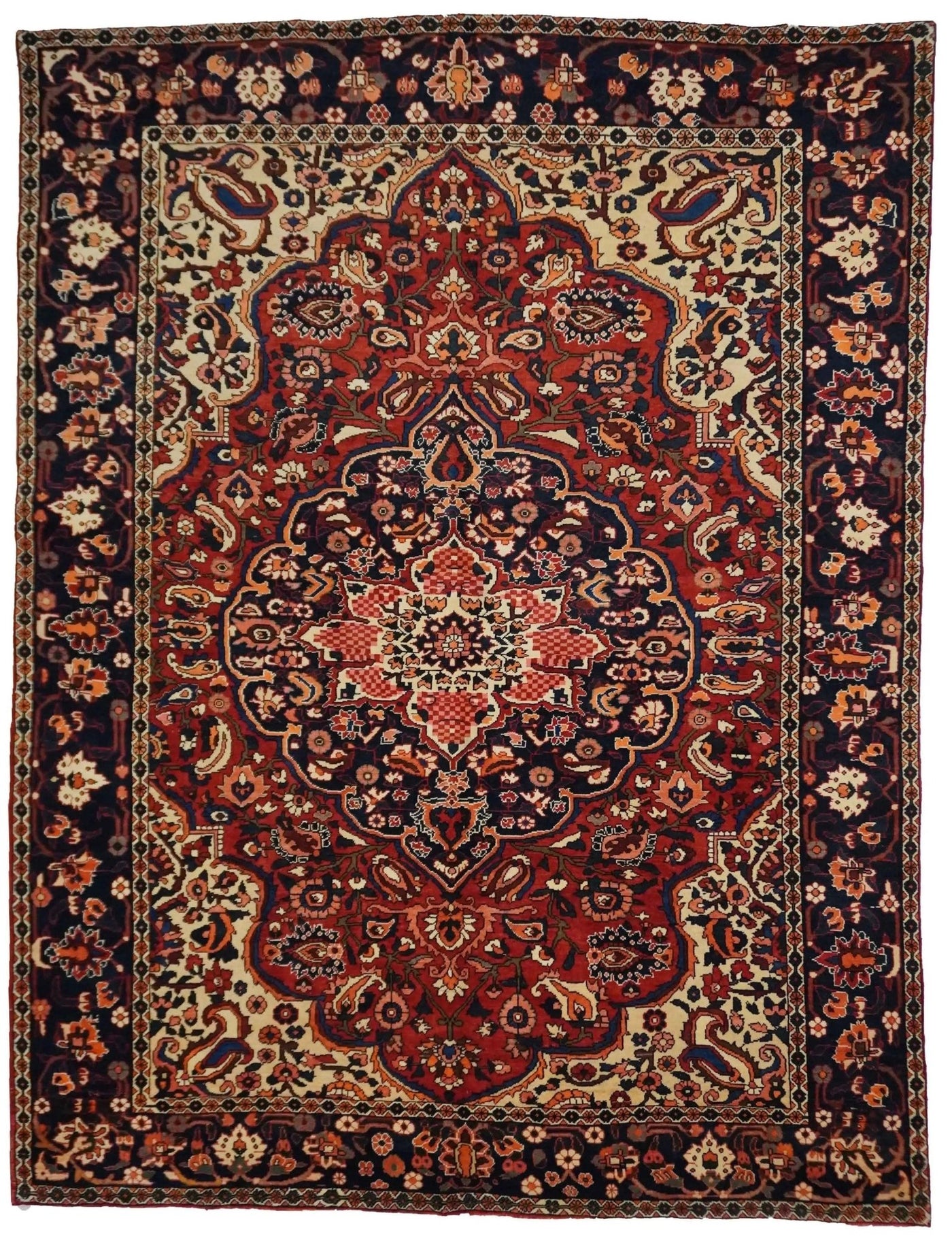 Canvello Transitional Medallion Silkroad Bakhtiari Rug - 8'6'' X 11'9'' - Canvello