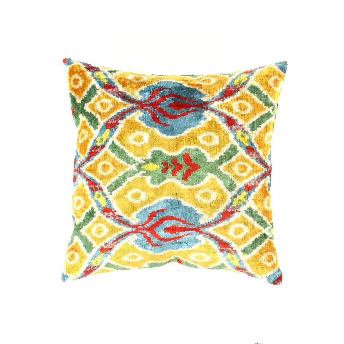 Canvello Turkish Blue And Gold Throw Pillow - TI 98 - Canvello