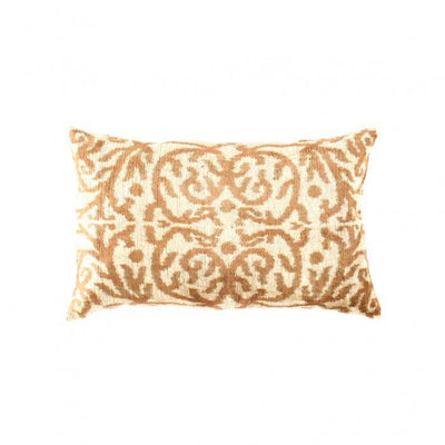 Canvello Turkish Brown Velvet IKAT Pillow - 16" X 24"