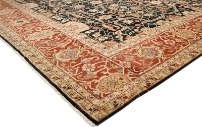 Canvello Turkish Ferehan Hand - Knotted Lamb's Wool Area Rug - 9'1" X 12'2" - Canvello