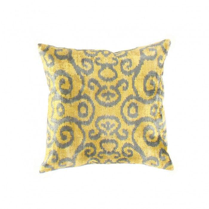 Canvello Turkish Gold Silk Velvet Pillow - 20" X 20" - Canvello