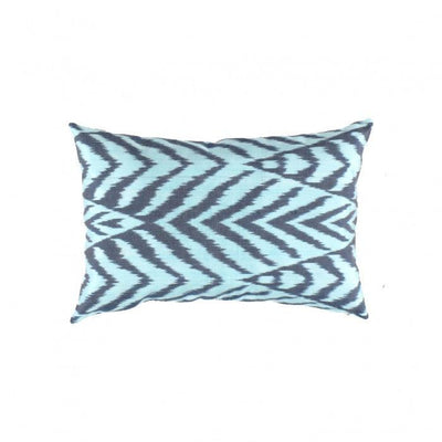 Turkish Blue Silk Pillow | Decorative Blue Pillow | Canvello