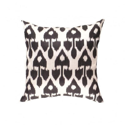 Black and White Ikat Cushion | Black & White Turkish Pillow | Canvello