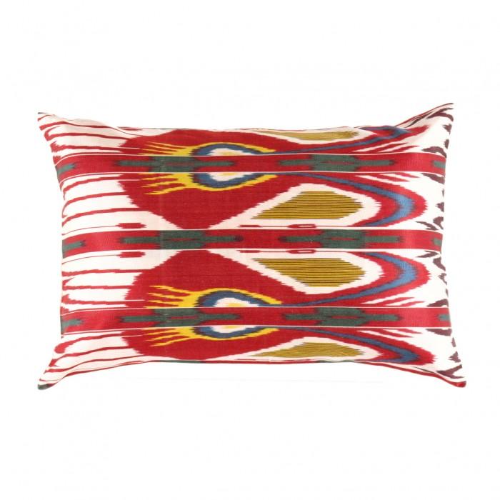 Canvello Turkish Multi Color Silk Ikat pillow - 16'' X 24'' - Canvello