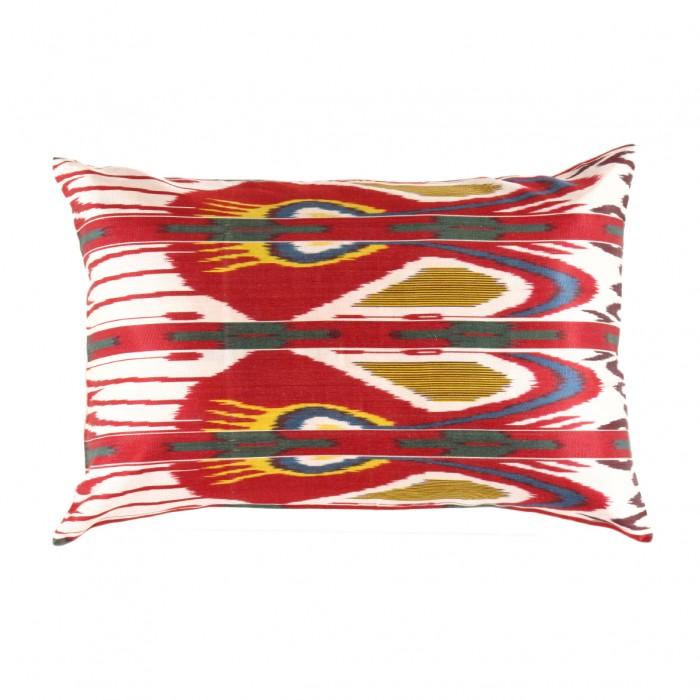 Turkish Multi Color Silk Pillow | Turkish Silk Ikat Pillow | Canvello