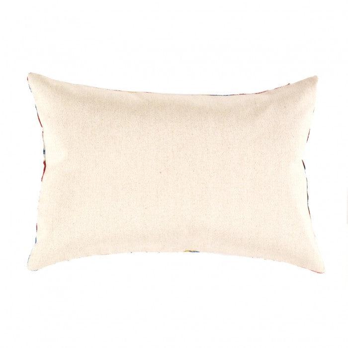 Canvello Turkish Multi Color Silk Ikat pillow - 16'' X 24''