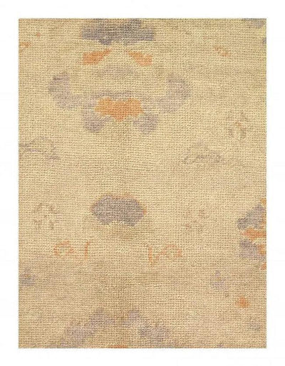 Canvello Turkish Oushak Hand - Knotted Wool Ivory Area Rug - 10' x 13' - Canvello