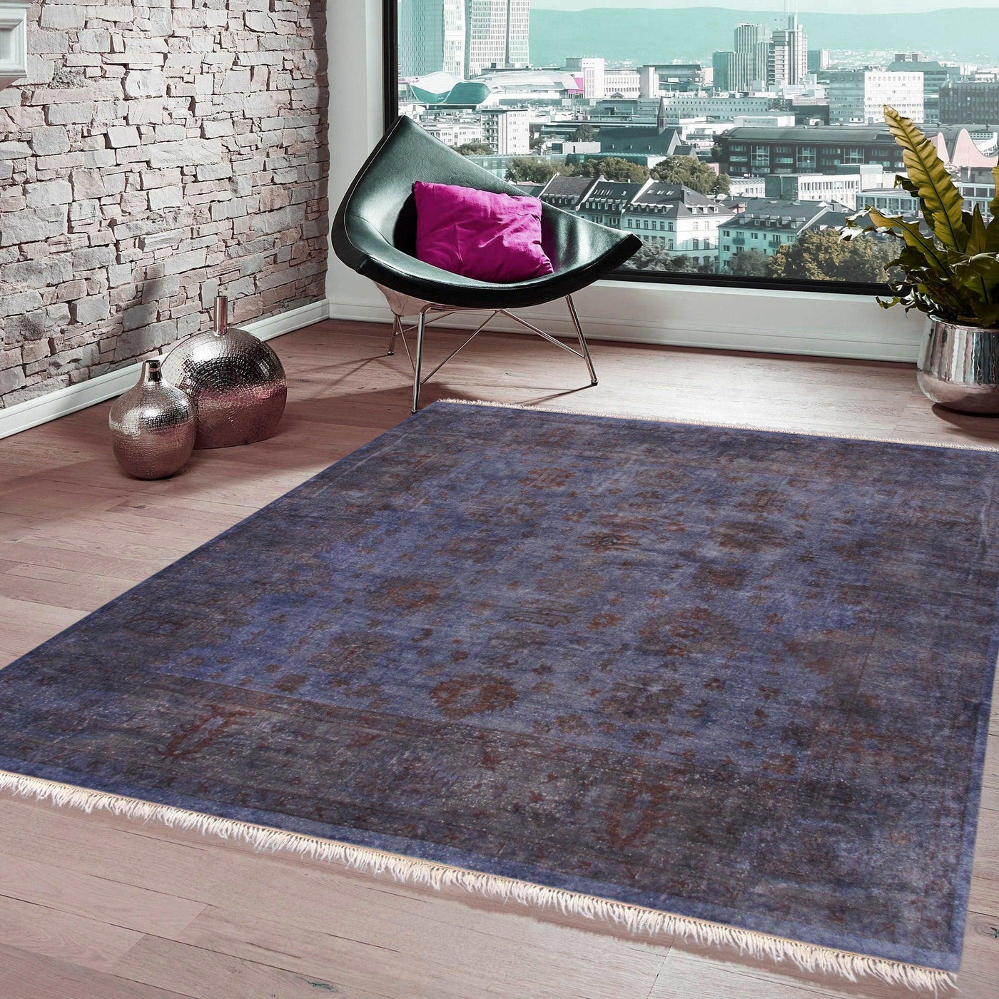 Canvello Turkish Overdye Hand - Knotted Lamb's Wool Area Rug - 11'11" X 12'4" - Canvello