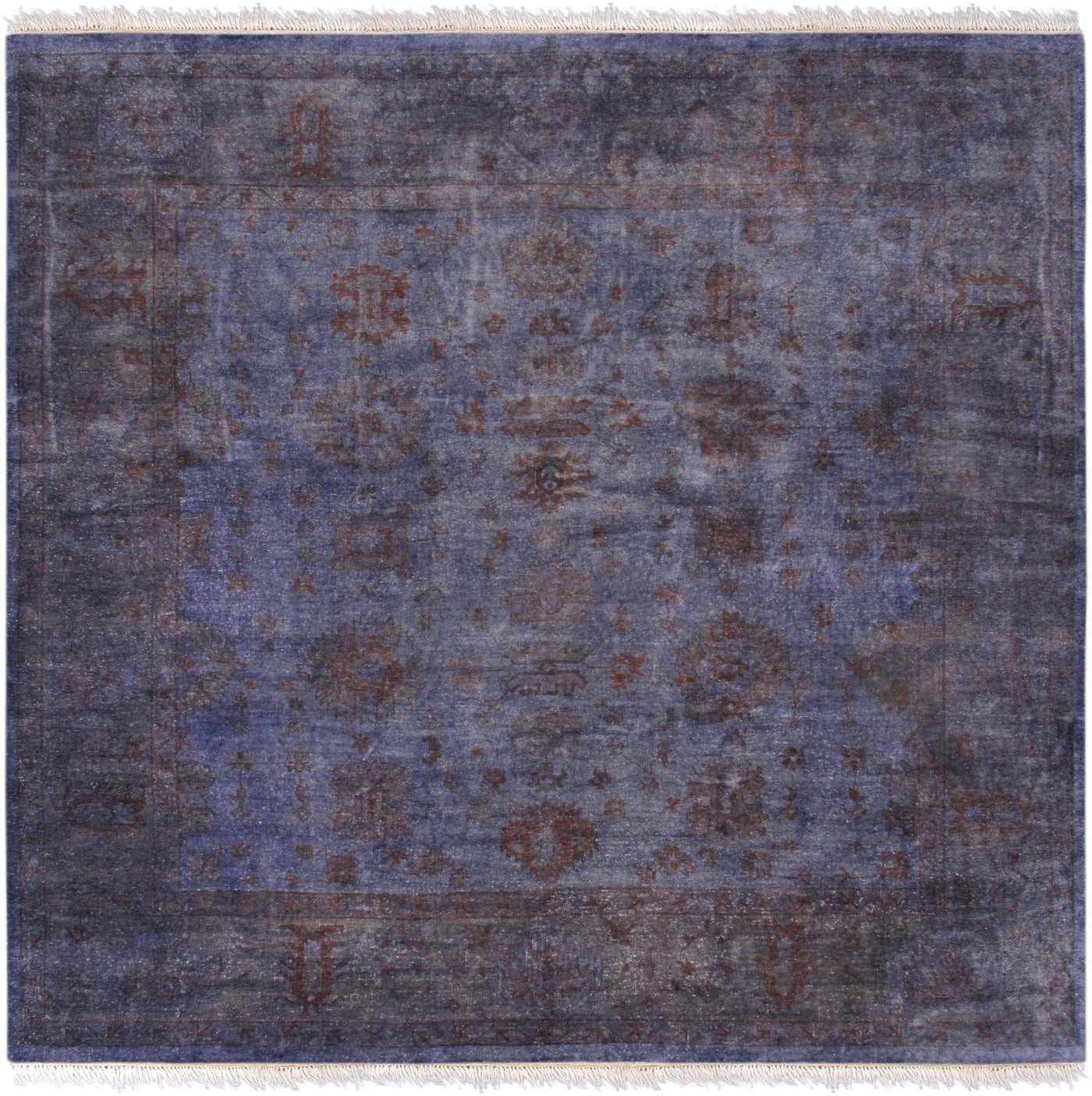 Canvello Turkish Overdye Hand - Knotted Lamb's Wool Area Rug - 11'11" X 12'4" - Canvello