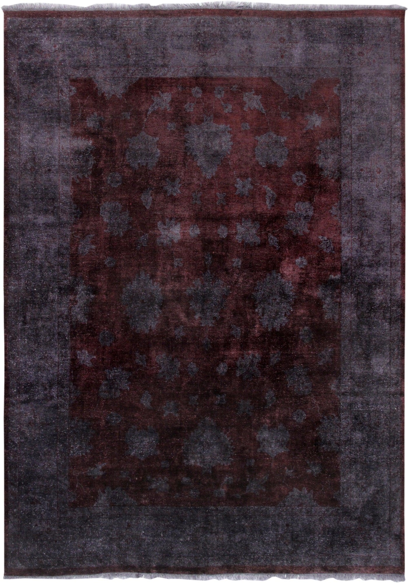 Canvello Turkish Overdyes Hand-Knotted Lamb's Wool Area Rug- 9'9" X 13'9"