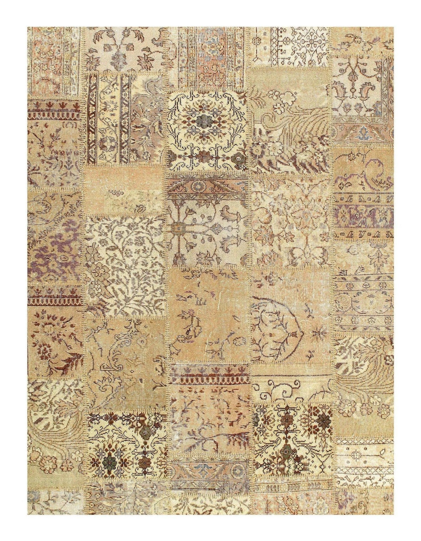 Canvello Turkish Patchwork Area Rug - 9'1" x 12'3" - Canvello