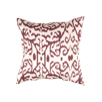 Canvello Turkish Rust Silk ikat Pillow - 20'' X 20" - Canvello