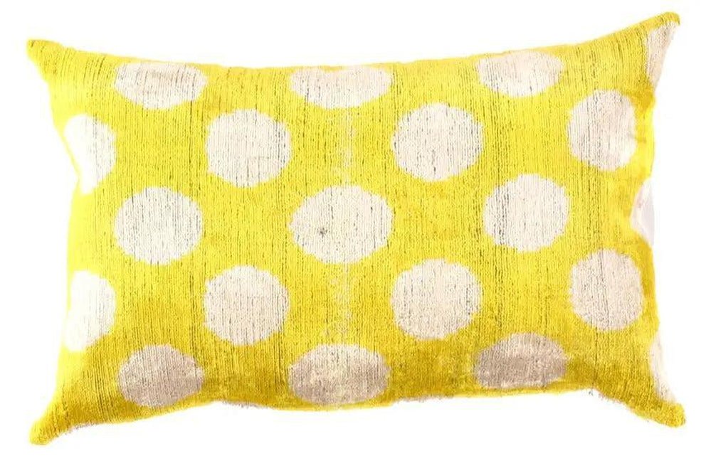 Canvello Turkish Silk Yellow Ikat pillows - TI 39 - Canvello