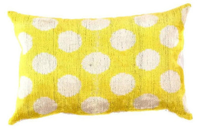 Canvello Turkish Silk Yellow Ikat pillows - TI 39 - Canvello