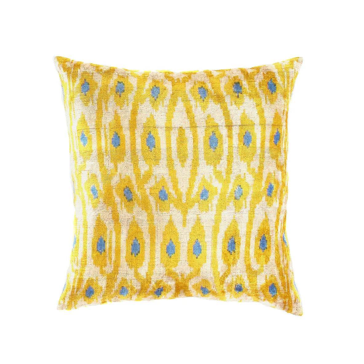 Canvello Turkish Silk Yellow Throw Pillow - TI 89 - Canvello