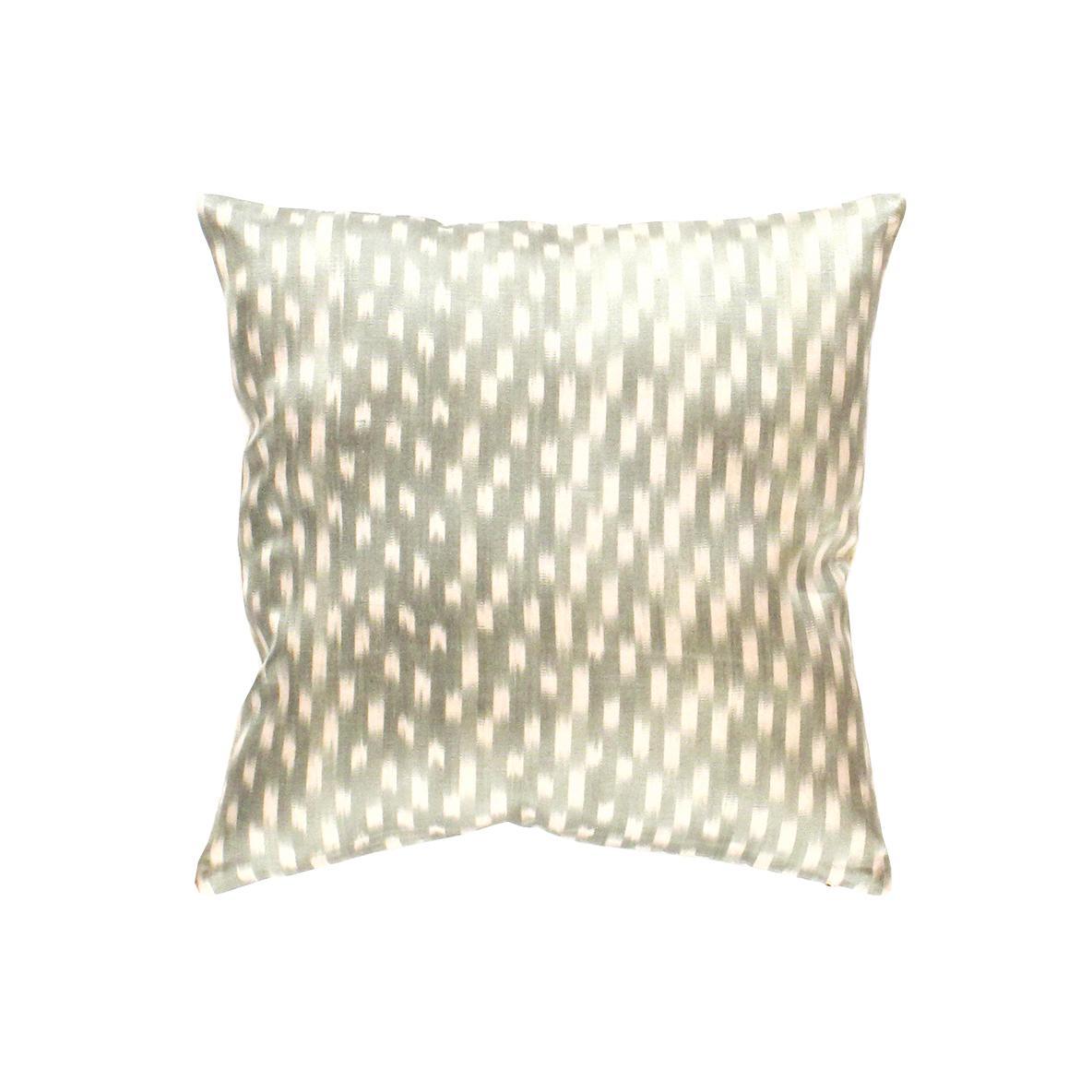Canvello Turkish Silver Silk Ikat pillow - 16" X 16" - Canvello