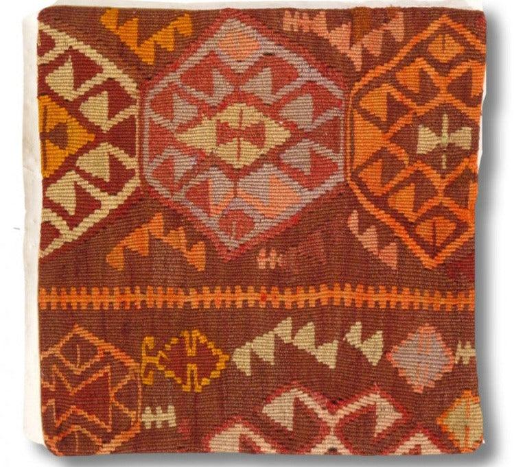 Canvello Turkish Vintage Hand Knotted Pillow - 16"x16" - Canvello