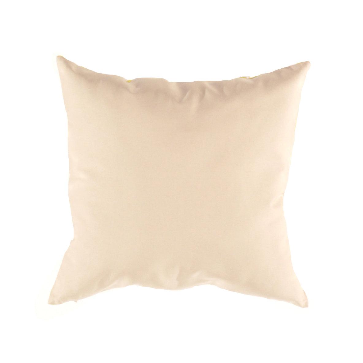Canvello Turkish White & Yellow Silk Ikat Pillow - 20'' X 20"