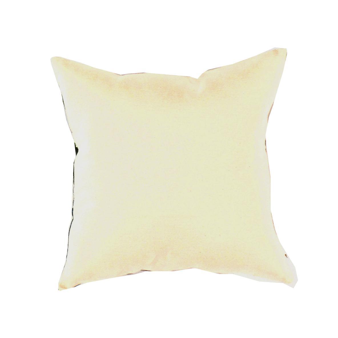 Canvello Turkish white Silk IKAT Pillow - 16" X 16"