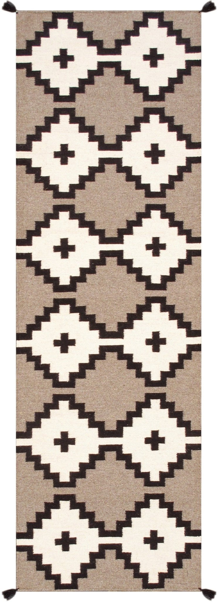 Canvello Tuscany Reversible Wool Ivory Area Rug- 2'6'' X 8'