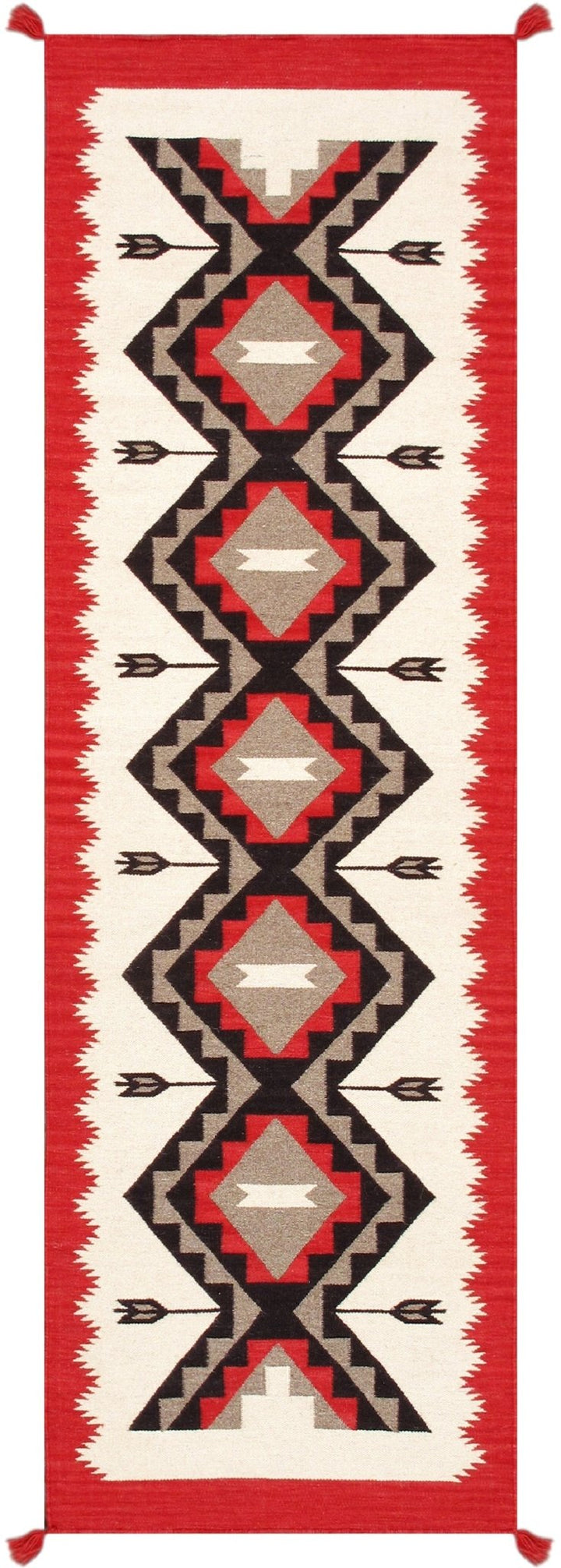 Canvello Tuscany \Reversible Wool Ivory Area Rug- 2'6'' X 8'