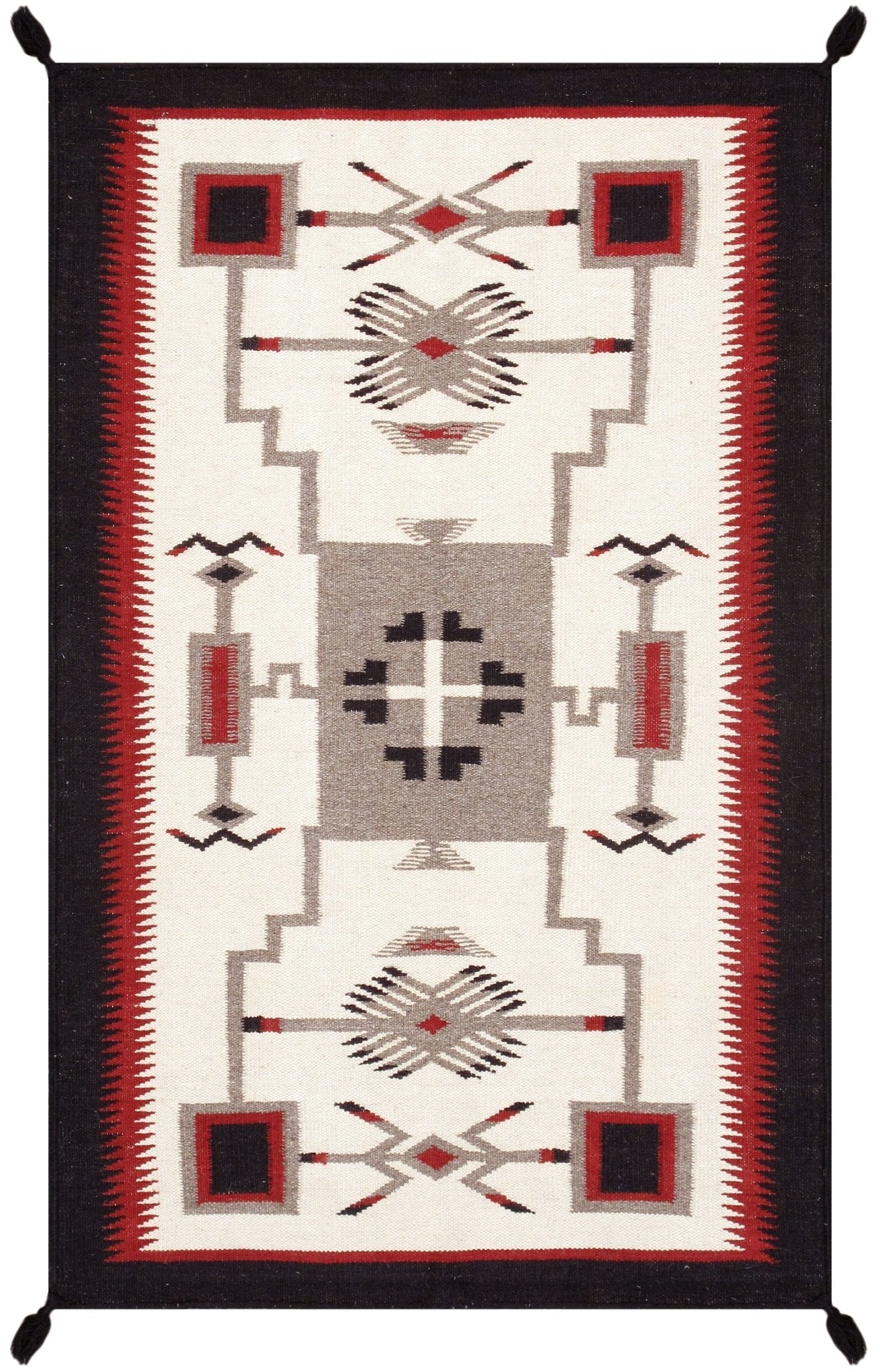 Java Cavallo Wool Rug Canvello Tuscany Reversible Wool Ivory Area Rug- 3'2'' X 5'