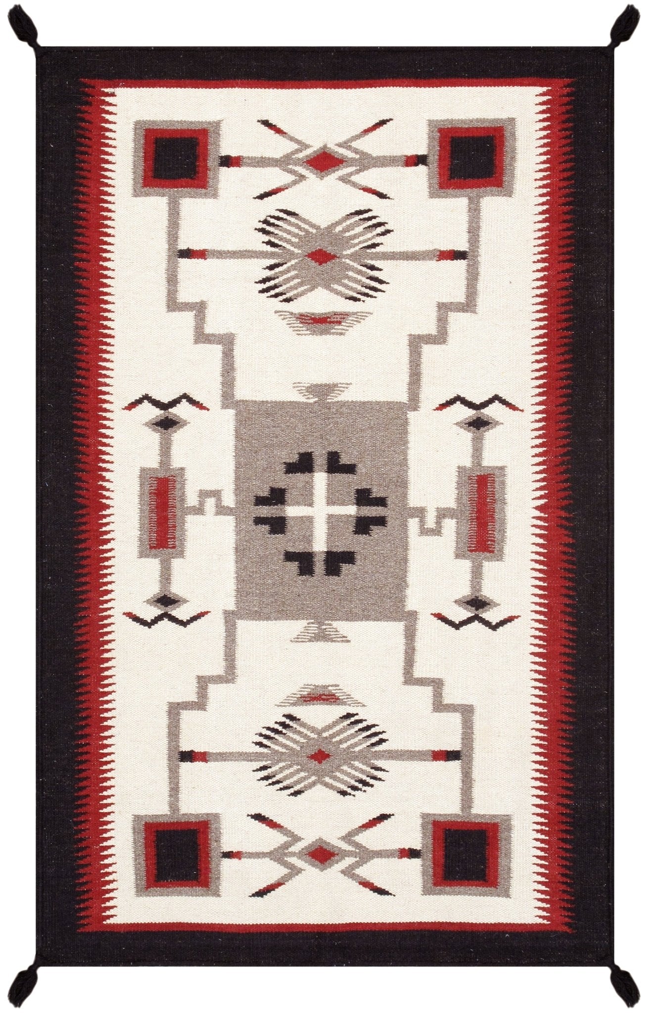 Canvello Tuscany Reversible Wool Ivory Area Rug - 3'2'' X 5' - Canvello