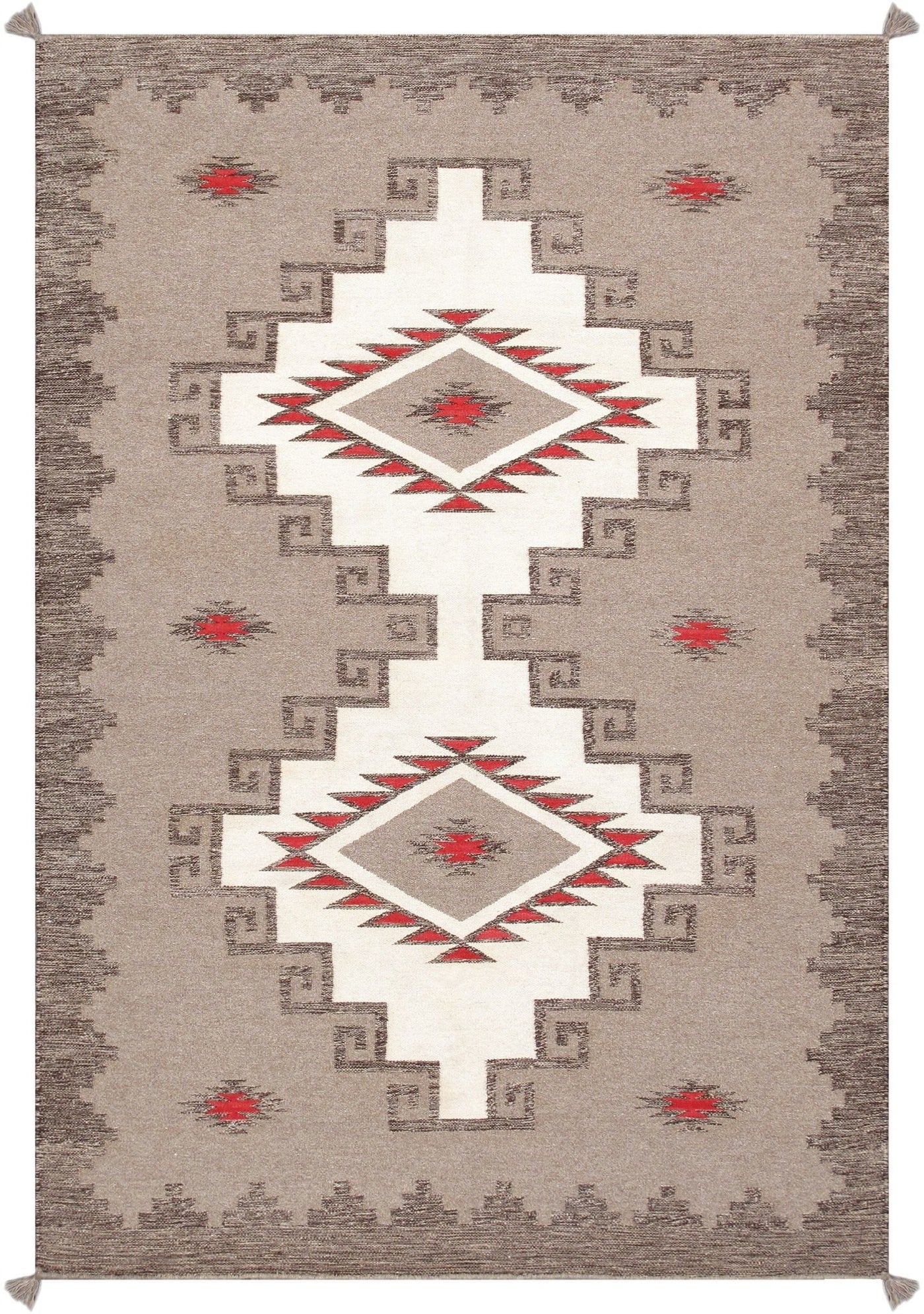 Canvello Tuscany Reversible Wool Ivory Area Rug - 4'11'' X 7'3'' - Canvello