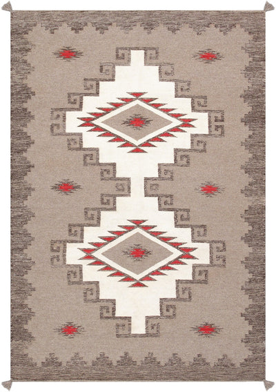 Canvello Tuscany Reversible Wool Ivory Area Rug - 4'11'' X 7'3'' - Canvello