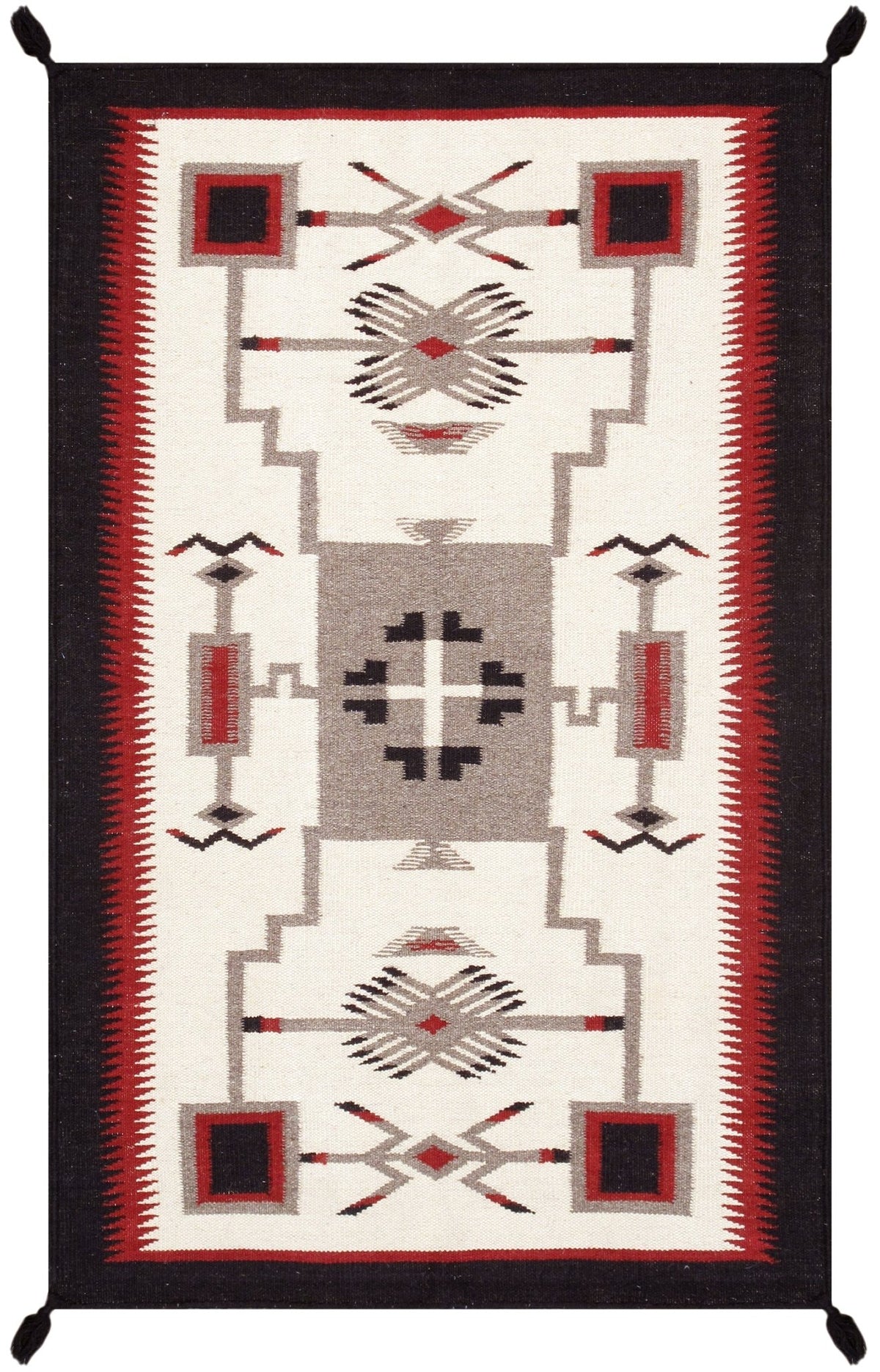 Alfombra de lana kazaka caucásica antigua del siglo XVIII para sala de estar - 3'7'' X 7'5''