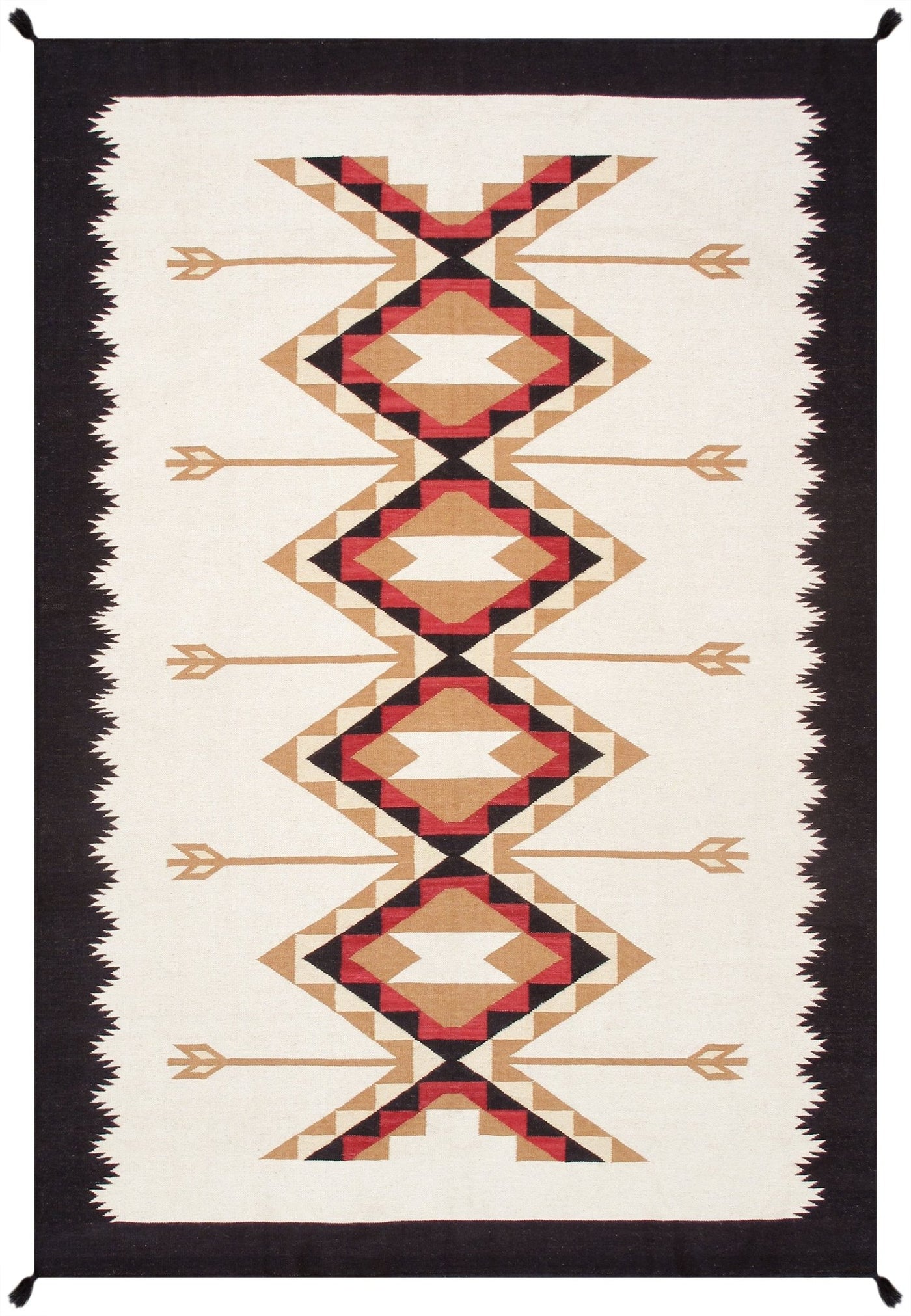 Canvello Tuscany Reversible Wool Ivory Area Rug - 6' X 8'11'' - Canvello