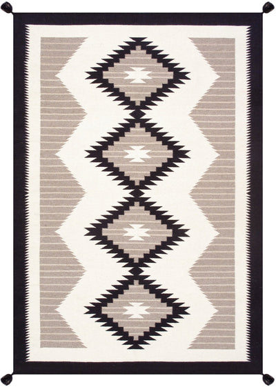 Canvello Tuscany Reversible Wool Ivory Area Rug - 6'1'' X 9' - Canvello