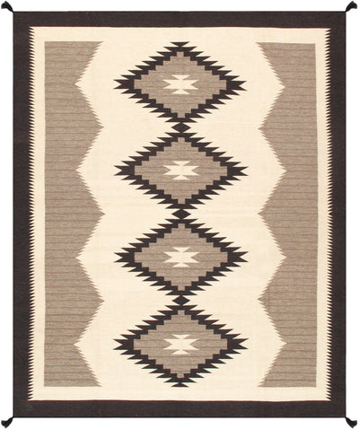 Canvello Tuscany Reversible Wool Ivory Area Rug - 6'3'' X 8'11'' - Canvello