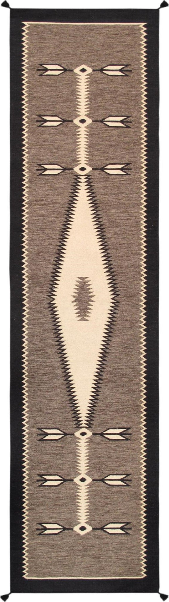 Canvello Tuscany Reversible Wool Mocha Area Rug- 2'6'' X 6'