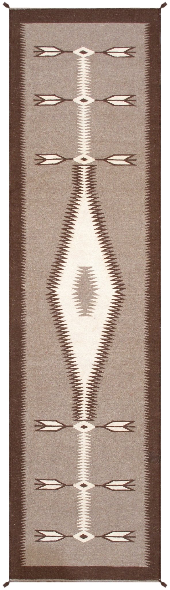 Canvello Tuscany Reversible Wool Mocha Area Rug - 2'7'' X 10' - Canvello