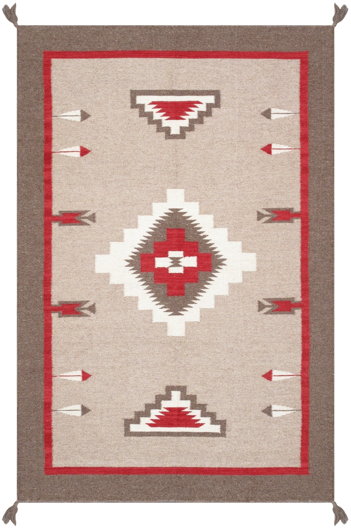 Canvello Tuscany Reversible Wool Mocha Area Rug - 3'10'' X 6' - Canvello