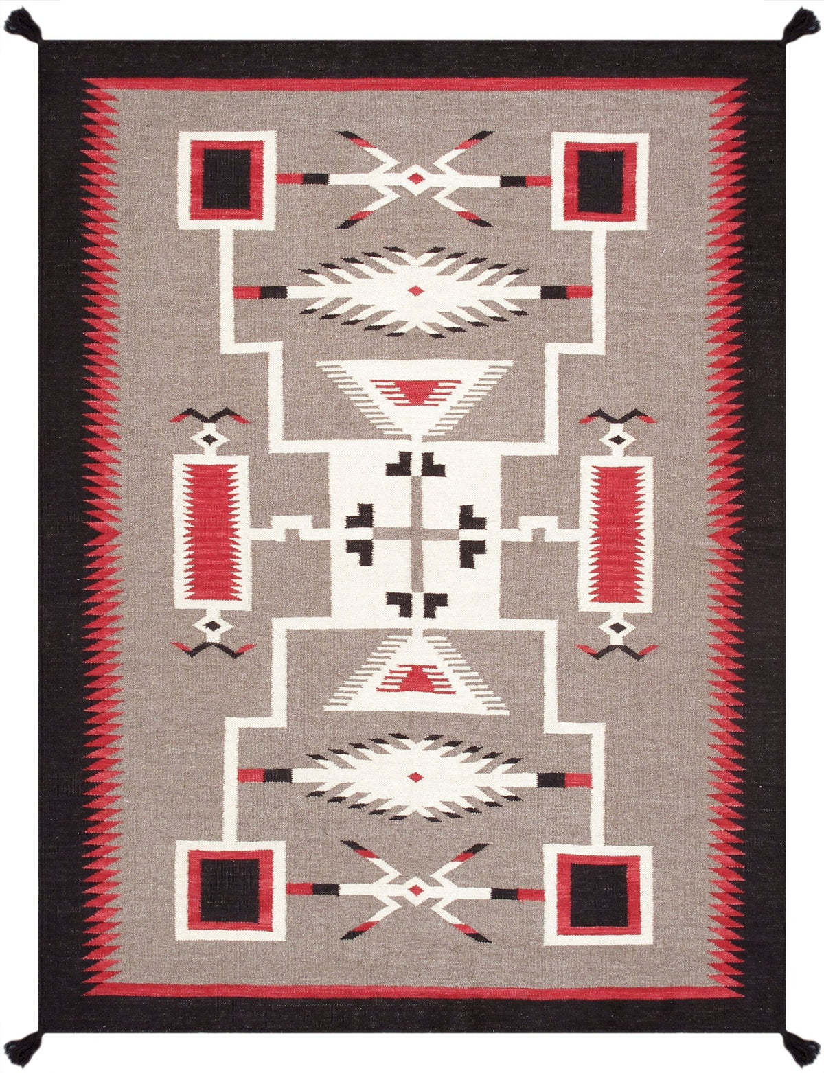 Alfombra de lana kazaka caucásica antigua del siglo XVIII para sala de estar - 3'7'' X 7'5''