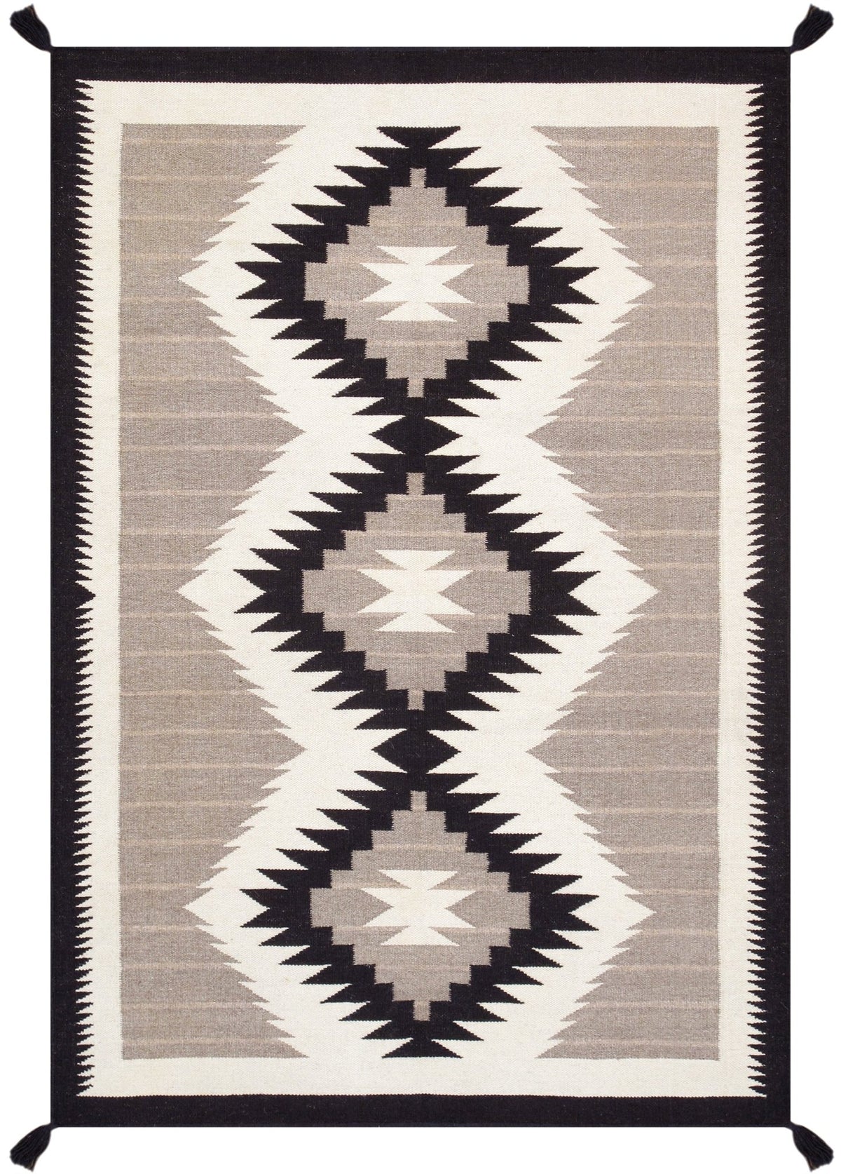 Alfombra de lana kazaka caucásica antigua del siglo XVIII para sala de estar - 3'7'' X 7'5''