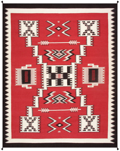 Canvello Tuscany Reversible Wool Red Area Rug - 10'2'' X 12'8'' - Canvello