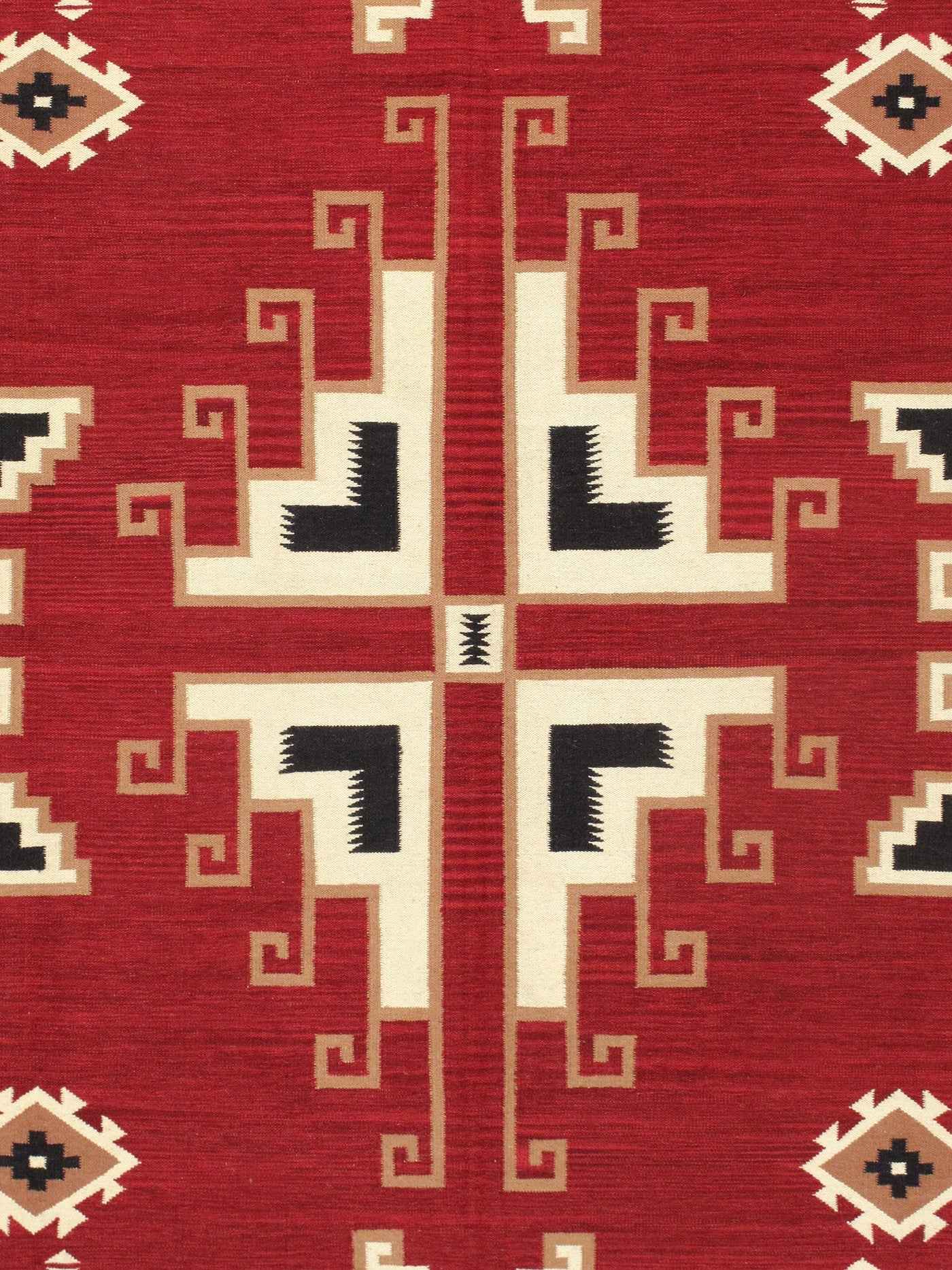 Canvello Tuscany Reversible Wool Red Area Rug - 9'1'' X 11'11'' - Canvello