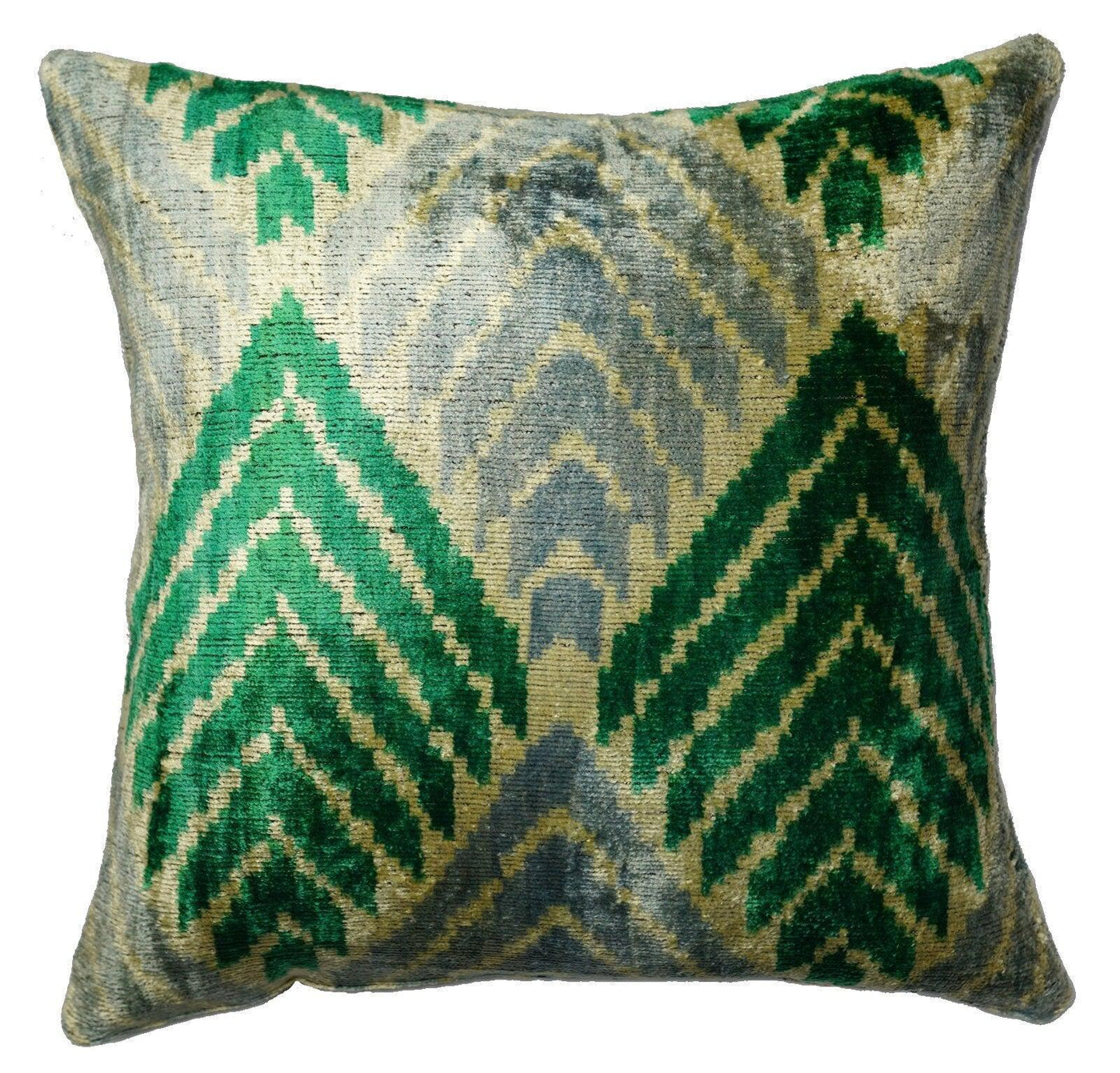 Canvello Unique Green Pillows + Down Insert 16"x16" - Canvello