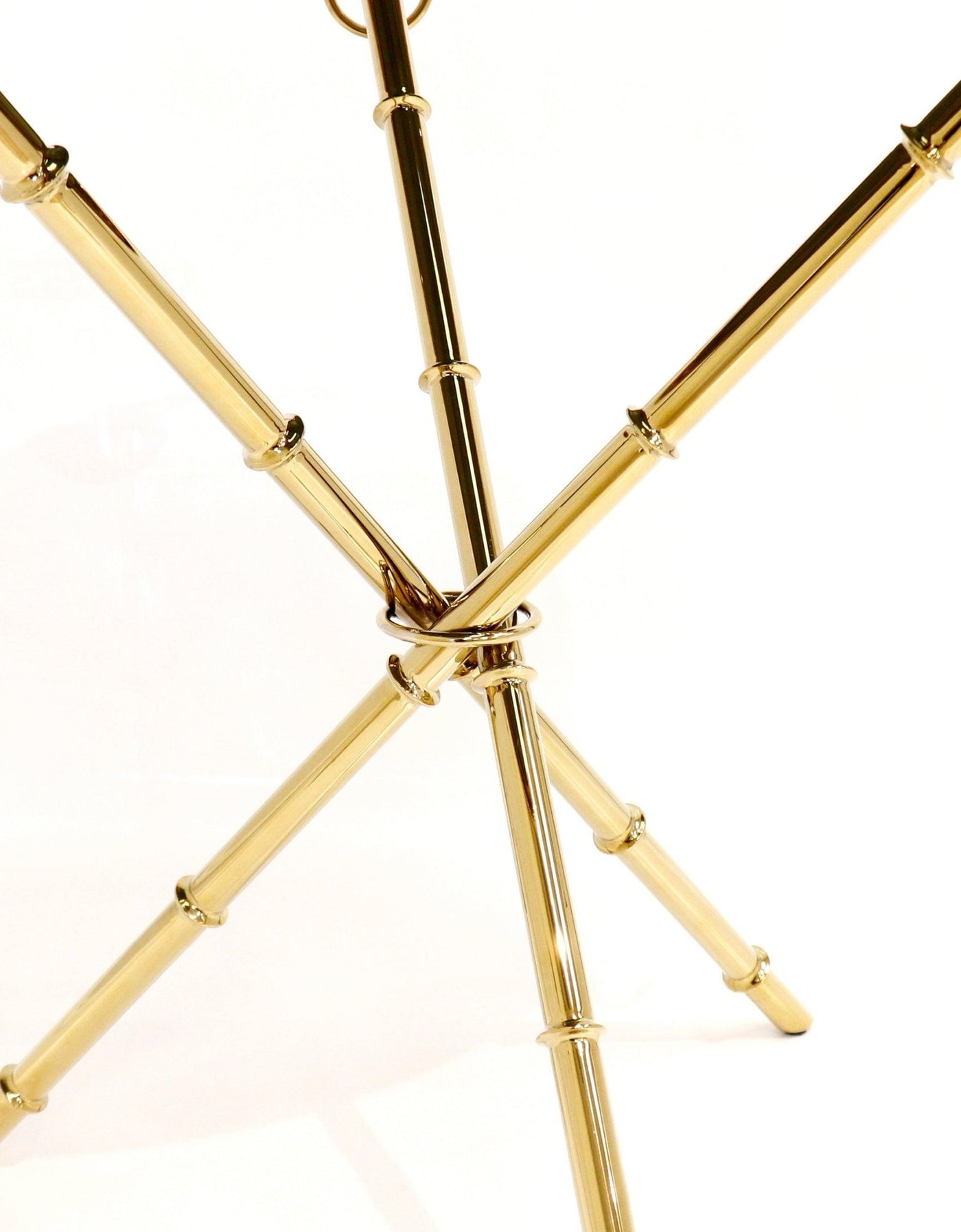 Canvello Vicenza Collection Steel & Glass Side Table, Gold - Canvello