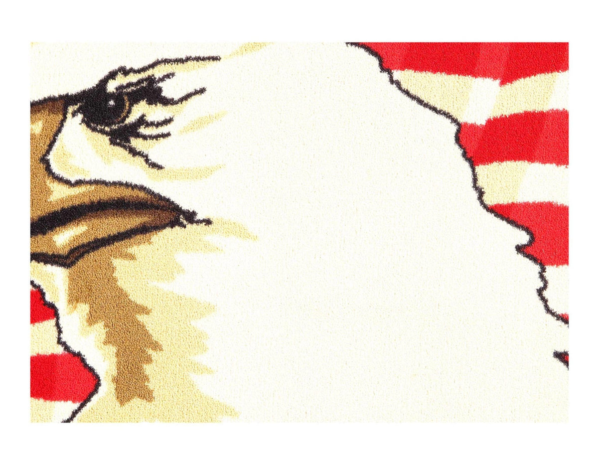 Canvello Vintage American Flag Eagle Machine made rug 3' X 5' - Canvello