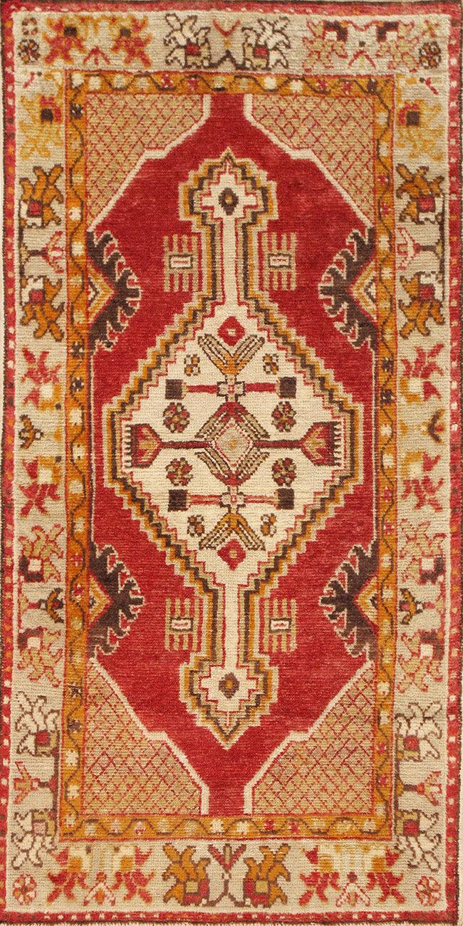 Canvello Vintage Anatolian Rust Lamb's Wool Area Rug - 2'7" X 5'1" - Canvello