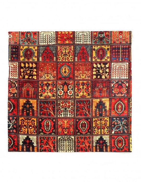 Alfombra de lana kazaka caucásica antigua del siglo XVIII para sala de estar - 3'7'' X 7'5''